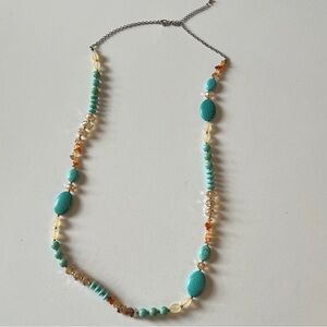Turquoise and Amber’s Melody Necklace J50